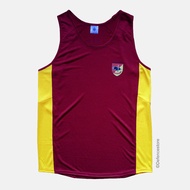 Division 9 Maroon Infantry VEST ARMY SAF Jogging Singlet Running Workout Exercise Gym Fitness Daily 