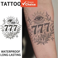 Lucky Number 7 Herbal Juice Tattoo Sticker, 10-15 Days Lasting, Waterproof, Sweat-resistant, Long-la