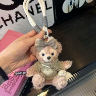 Cute Bear Rose Duffy Bag Pendant Cartoon Plush Doll Bear Keychain Pendant Gift Giving