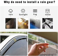 Visor Rain For Toyota Vios 2003-2023 Door Visor Rain Guard Window Visor 4 Car Window Rain Visor