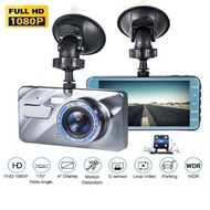 READYSTOCK Dash Cam Dual Lens Car DVR Camera HD 1080P 4"IPS Front + Rear Night Vision Dashcam peraka