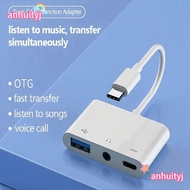 AHTY Type-C to 3.5m Professional Headphone 3 in 1 Audio Converter
