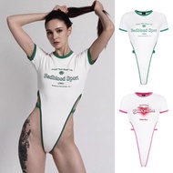 [SR-STUDIO] Badblood Korean Sexy Jumpsuit Women's American T-shirt Design Sense Niche Top