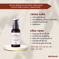 [Hàng có sẵn] Serum dưỡng da mờ thâm trắng sáng PURITO Pure Vitamin C Serum 60ml [Glow Beauty]