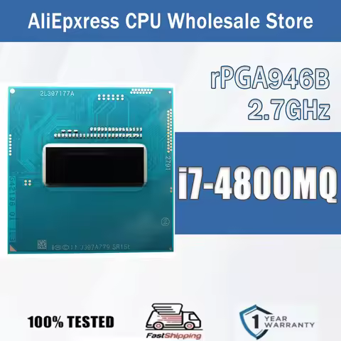 Intel Core I7-4800MQ 2.7GHz 4 Cores 8 Threads 6M 47W I7 4800MQ Computer CPU Processor Server Socket 