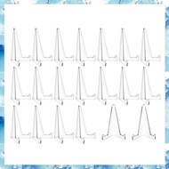 (ABRY) 20 Pcs Triangle Acrylic Easel Stands for Display Mini Picture Frame Stand Plate Holders Photo