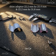 SHIM UNIVERSAL OVERSIZE STEM BICYCLE HANDLEBAR ADAPTOR 22.2 MM TO 25.4 MM & 22.2 MM TO 31.8 MM