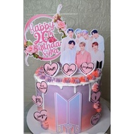 BTS theme cake topper