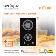 Aerogaz/Mowe 30CM Wif-FI HOB WITH 2 BURNERS MW230G