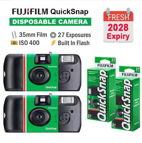 Fujifilm QuickSnap Simple Ace Disposable ISO 400 35mm Film Camera [27 Exposure] Expiry Date:2028