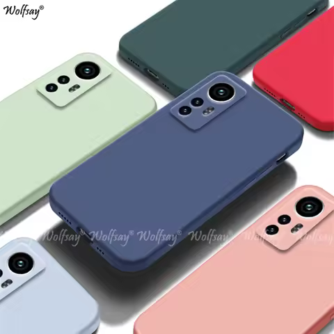 For Xiaomi 12 Lite Case Silicone Plain Soft Rubber Protector Cover For Xiaomi 12T Pro 12S 12 Pro 12S