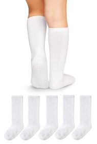 LA ACTIVE Girls Knee High Socks Cozy Warm Cotton Uniform Sports Socks for Baby Toddlers Kids Dress S
