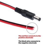 SWEET~ DC5521 Cable Cord with 5521 Plug 18AWG Open End DC5 5x2 1mm Connector Line 30cm