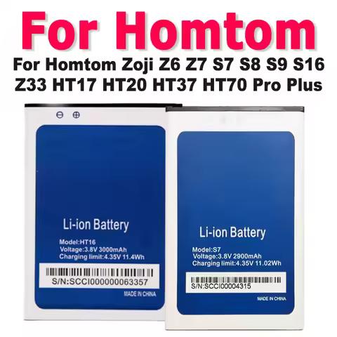 S7 S8 S16 HT17 HT20 HT37 HT70 zoji Z7 S9 Plus Z33 Battery For Homtom Zoji Z6 Z7 S7 S8 S9 S16 Z33 HT1