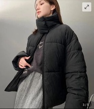 全新Java 黑色短款夾棉外套