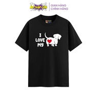 Áo Thun Ngắn Tay Cotton Custom I LOVE MY DOG - Corgi - Poodle - Dachshund - Pug