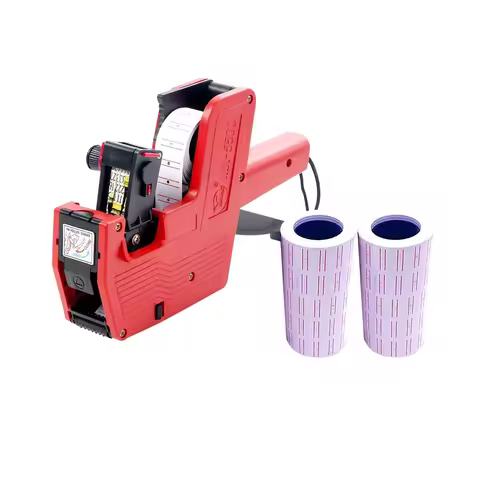 8 Digits Price Tag Machine Handheld Price Labeller Label Date Maker Pricing with 10pcs Price Labels 