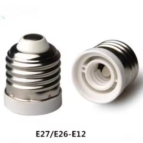 E27 E26 to E12 Adapter Light Socket Medium to Candelabra Screw Bulb Socket Maximum 60W Heat Resistan