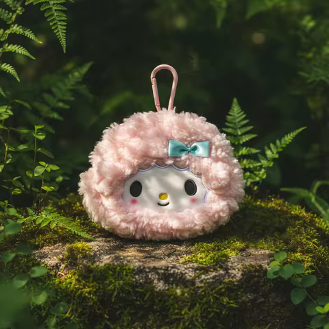 Genuine Sanrio My Sweet Piano Plush Coin Purse Keychain Kawaii Sheep Earphone Bag Mini Storage Pouch