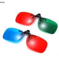 Red Blue Green 3D Glasses ck Frame For Dimensional Anaglyph Movie TV new