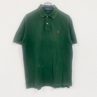POLO RALPH LAUREN Ralph Lauren 短袖 Polo 衫，刺繡 Logo，綠色，M 碼，古著