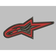 HP-R64 ALPINESTARS ICON RED LOGO PATCH EMBROIDERED ACCESSORIES BET/ EMBLEM