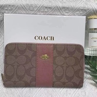 Coach Long Wallet For Women Single Zipper with Box