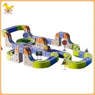 [Nosafhu] Diy Building Block Train Toy Kids Magnetic Train Toy Interactive Magnetic Train Building S