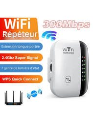 Wifi中繼器,2023年最新一代wifi擴展器,覆蓋面積高達3000平方英尺,帶有以太網端口、wifiblast網際網路助推器、一鍵設置、接入點、家用無線信號放大器