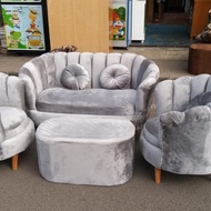 sofa minimalis set kerang kain legacy
