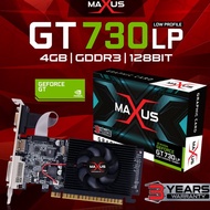 VGA MAXUS GT 730 LP 4GB DDR3 128 BIT REAL CAPACITY OFFICIAL GT730 Low profile