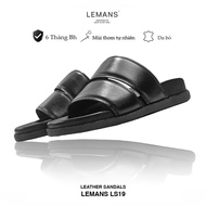 LEMANS LS5.19 cowhide cross-strap sandals, 2-layer fragrant rubber sole, genuine 3-layer leather str