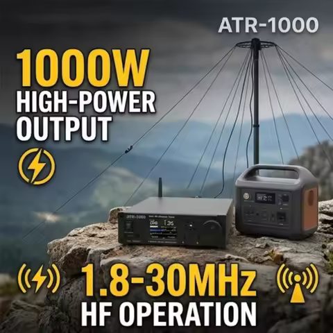 ATR-1000 1000W HF Automatic Antenna Tuner 1.8-30MHz Wireless WiFi App Remote Control SWR Meter for I