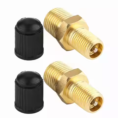 2Pcs Air Compressor Tank Fill Valve Air Valve Brass Valve Air Compressor Valve 1/8" NPT MPT Brass Ai