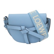 藍色 牛皮 Mini Gate Dual 肩背包【LOEWE 羅威】 A650N46X13