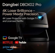 Dangbei DBOX02 Pro True 4K Ultra HD Laser Projector Google TV with official Netflix ISO 2000 (ANSI L