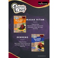 1 Minute Chef - Masakan Ready to Eat / Ration Askar/ Dalam Pek Ayam / Daging : Masak Hitam, Rendang,