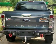 กันชนท้ายออฟโรด ฟอร์ดเรนเจอร์ NM 2012-2022 แถมห่วงแดงแถมตัวลาก มีที่เหยียบ มีไฟ LED  Ford Ranger / M