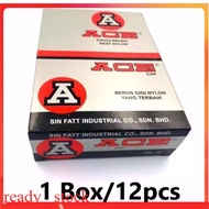 1 Kotak 12 Pcs Berus Gigi ACE Nylon Berkualiti Tinggi | ACE Nylon Toothbrush 12 Pcs Box
