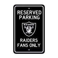 FANMATS NFL - Las Vegas Raiders Team Color Reserved Parking Sign Décor 18in. X 11.5in. Lightweight
