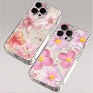 Pink Lily Flower Phone Casing For OPPO A60 A17 A58 A79 A5 A3 Pro A3S A5S A12 A12E F11 F7 Clear Soft 