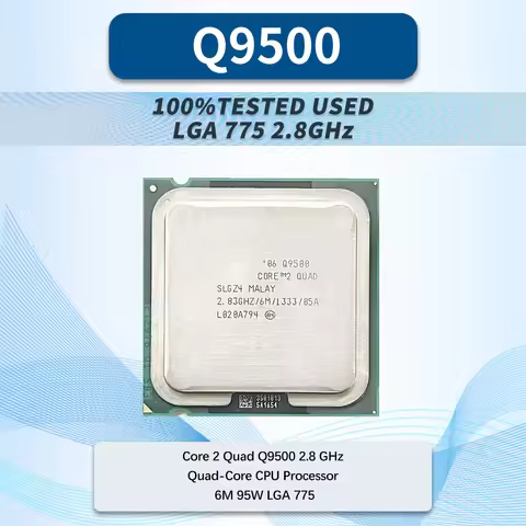 Core 2 Quad Q9500 2.8 GHz Quad-Core CPU Processor 6M 95W LGA 775