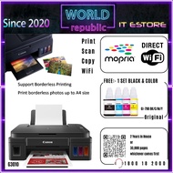 Canon Printer Wireless PIXMA G3010  - Complete set with original ink for GI-790Bk GI-790C GI-790M GI