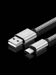 20w Usb C 充電線[1/2個/9.9/6.6/3.3英尺],usb-c 轉 Usb-a 快速充電線,耐用的尼龍編織線材,適用於samsung Galaxy S10 S9 S8 Plus,note 9 8,a11 A20 A51, G6 G7 V30 V35,moto Z2 Z3