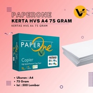 PaperOne A4 HVS Paper 75 Grams A4 HVS Paper Copier 1 Ream 500 Sheets PAPERONE HVS Paper