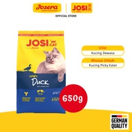 JosiCat Crispy Duck 650g - Picky Eater Adult Cat Food, 72% Animal Protein
