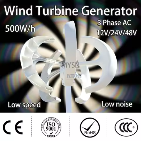 24V 12V 5KW 8KW Wind Turbine 10KW Portable Vertical Axis Wind Turbine Generator 48V Alternator For H