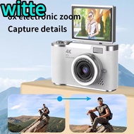 WITTE Digital Camera​​, HD Display ​​4K Resolution​​ ​​48MP Photography Camera​​, ​​180° Flip Screen