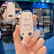 กระเป๋าใส่กุญแจรถยนต์ Audi A6L สำหรับผู้หญิง รุ่น A3L Q4etron A7L Q7 A7 A8 Q8 พร้อมสายคล้องคอ วัสดุ 