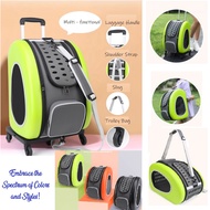 Versatile PetPacker 2-in-1: Convertible Backpack and Trolley Pet Carrier For Dogs And Cats